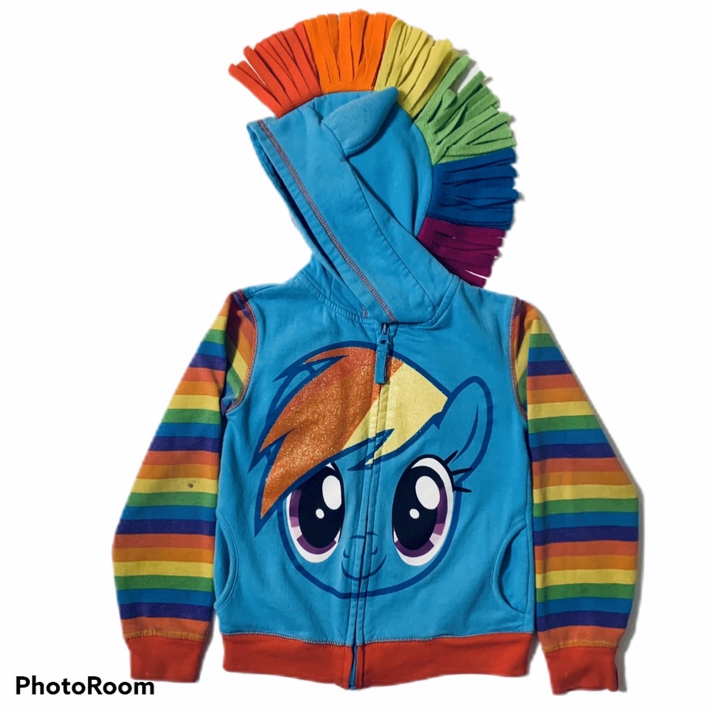 My Little Pony Rainbow Dash zip up hoodie, used